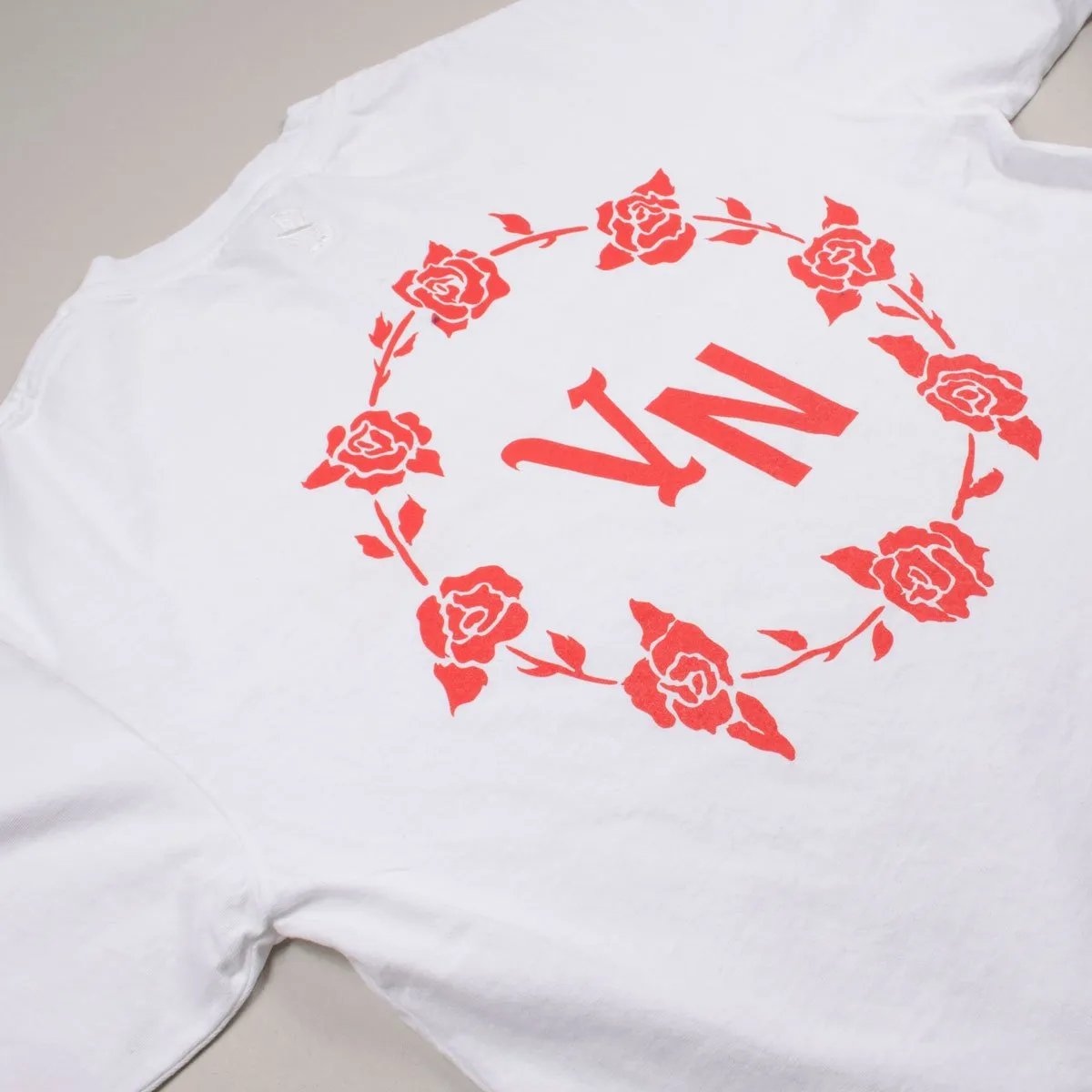 Virgil Normal - Roses LS T-shirt - White