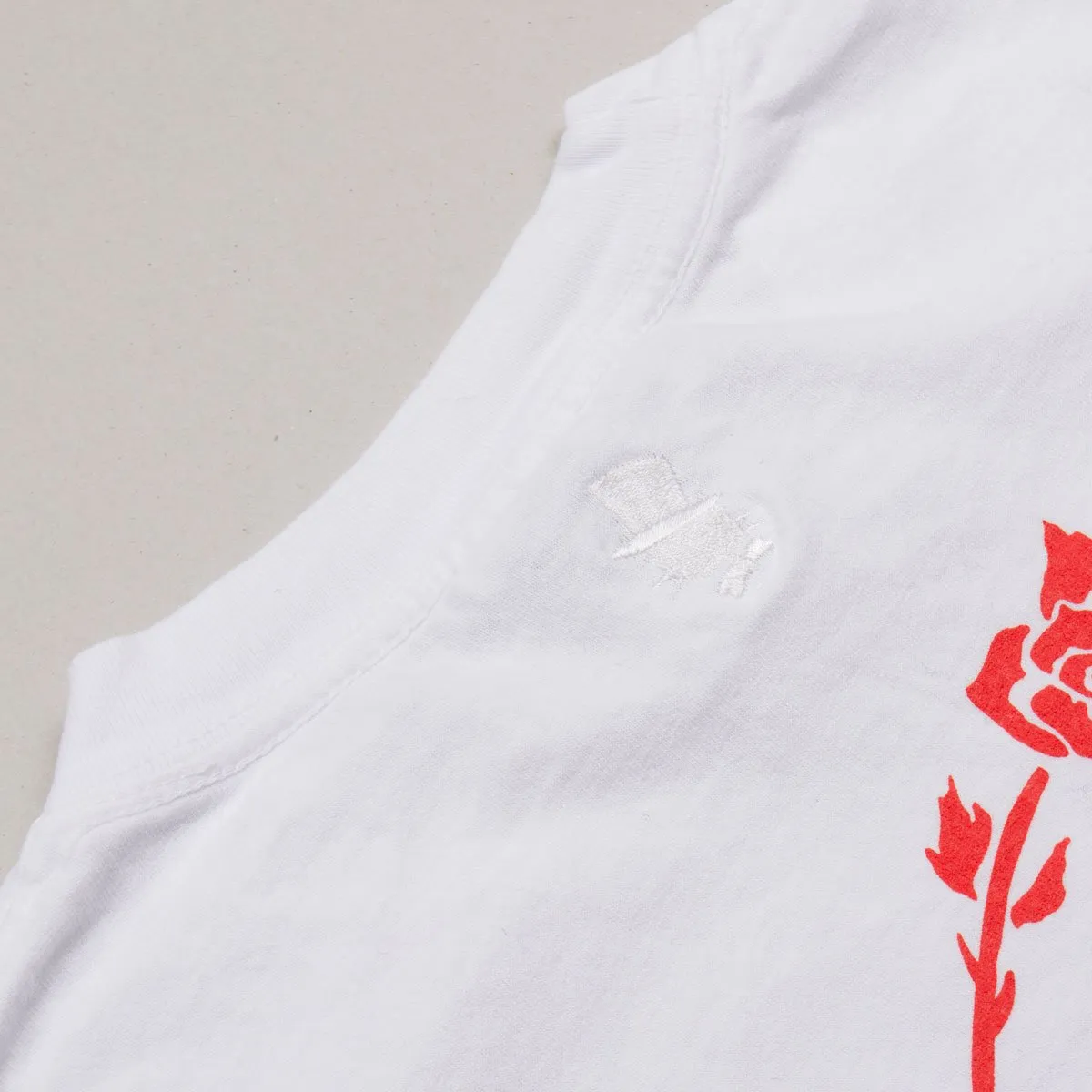 Virgil Normal - Roses LS T-shirt - White