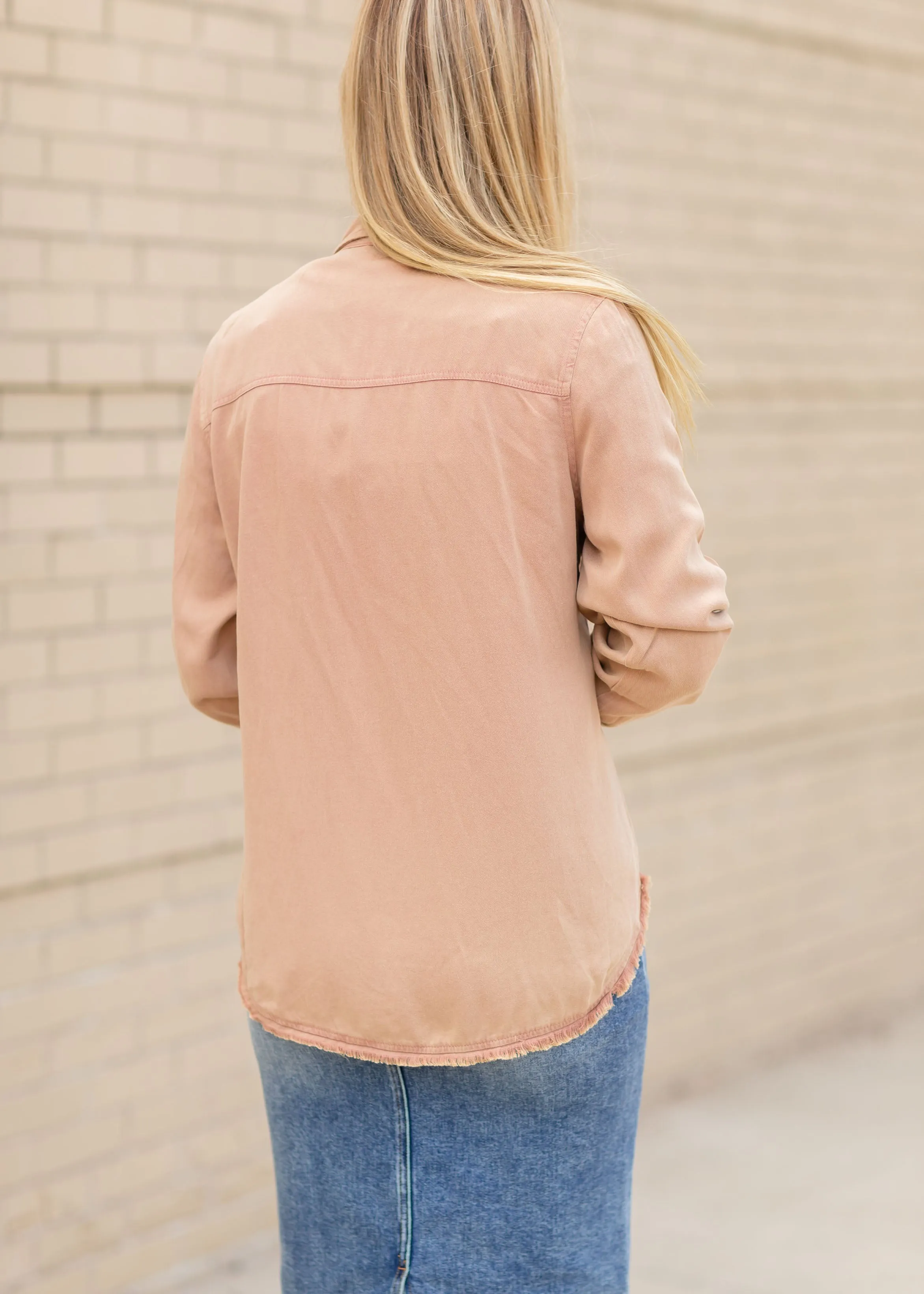 Washed Rust Button Down Top - FINAL SALE