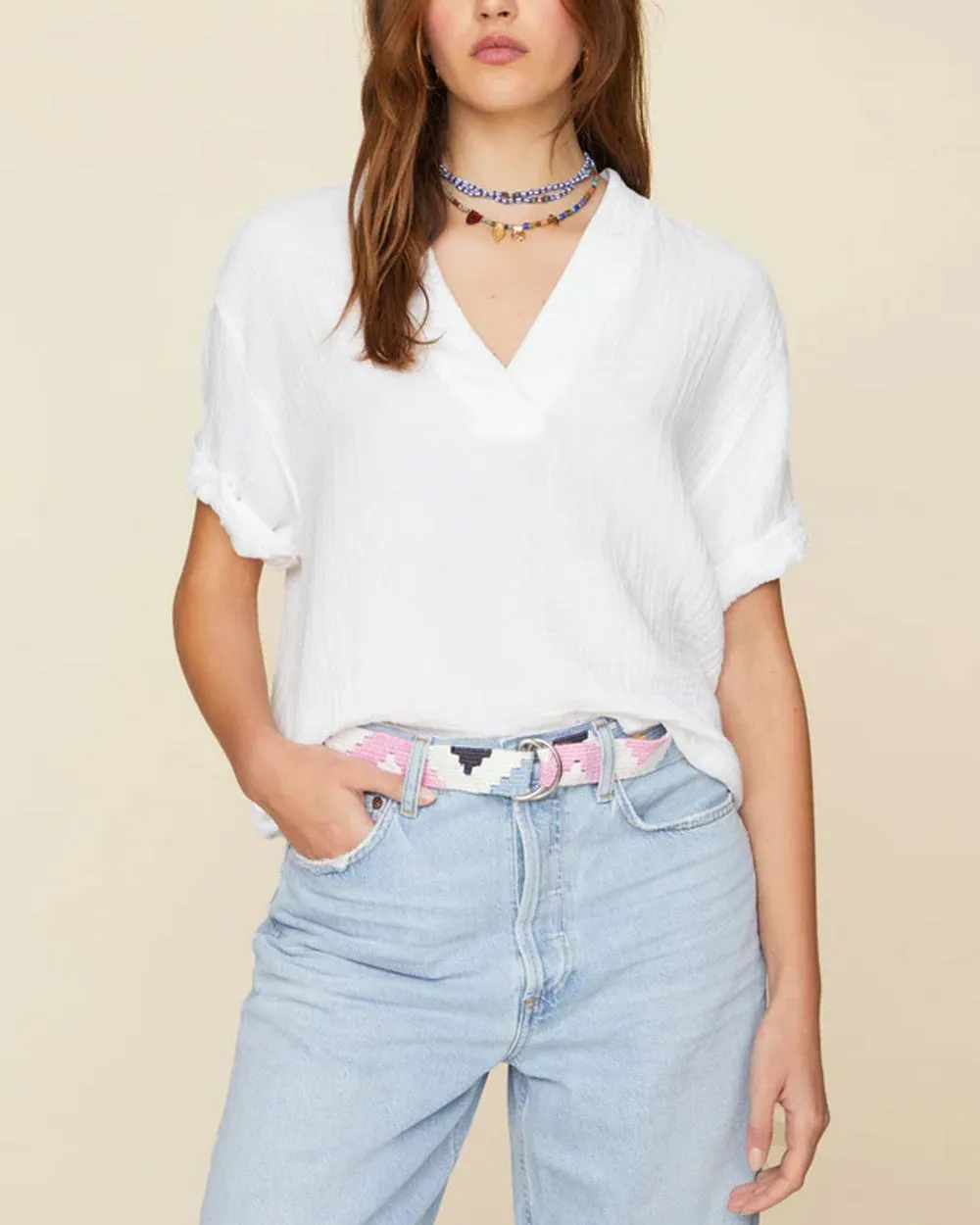 White Avery Top