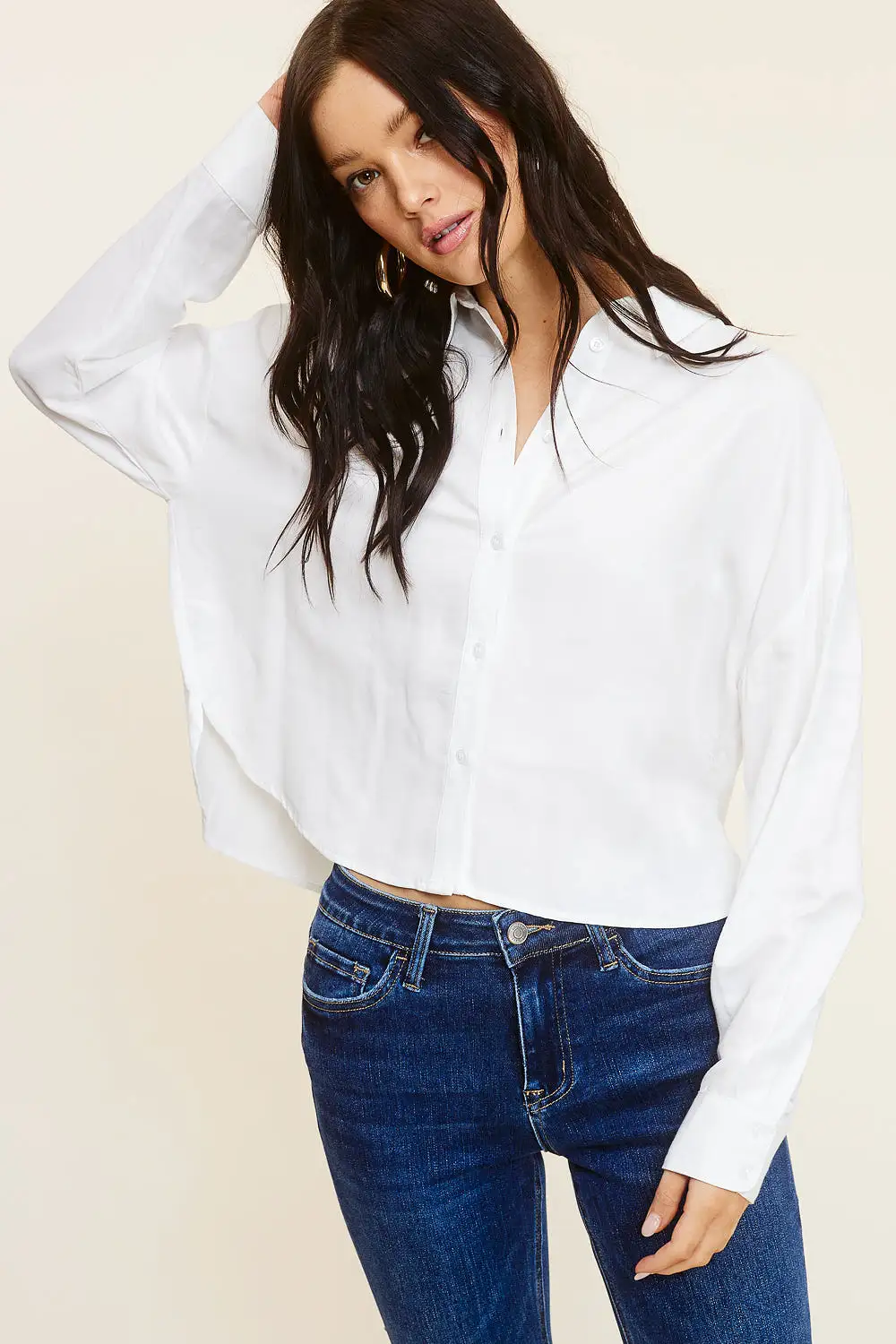 White Button Down Top