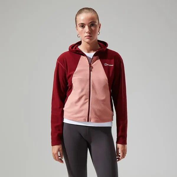 Women's Belleview Fleece Hooded Jacket - Dark Red/Pink