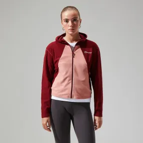 Women's Belleview Fleece Hooded Jacket - Dark Red/Pink