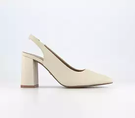 Womens Office Wide Fit Maestro Slingback Heel Courts Off White