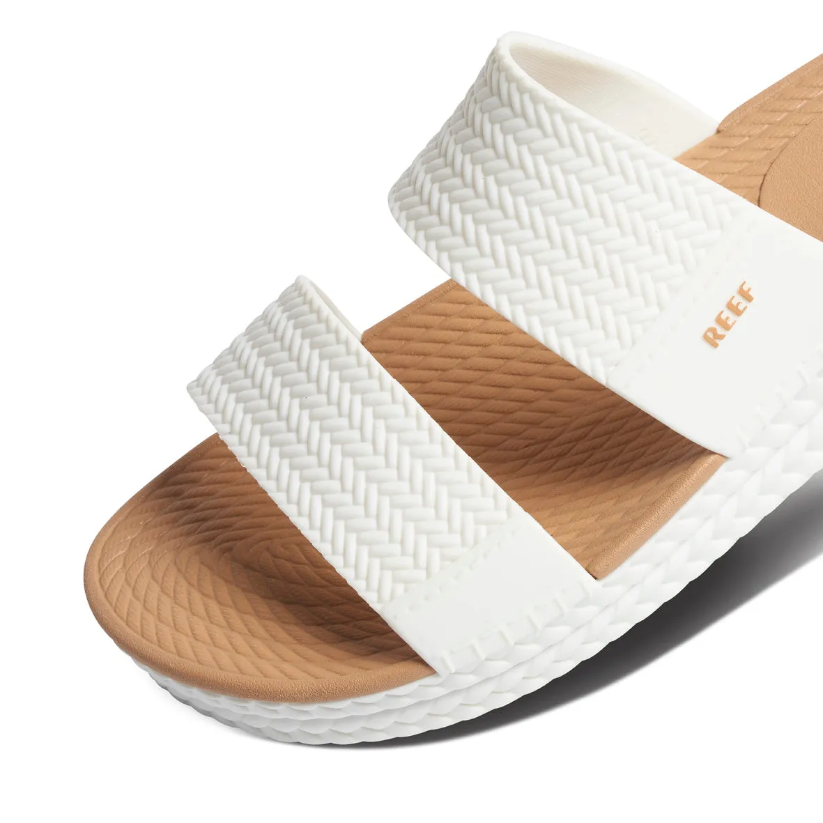 Womens Water Vista Slide - White / Tan