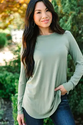 Won't Let You Down Olive Green Classic Top